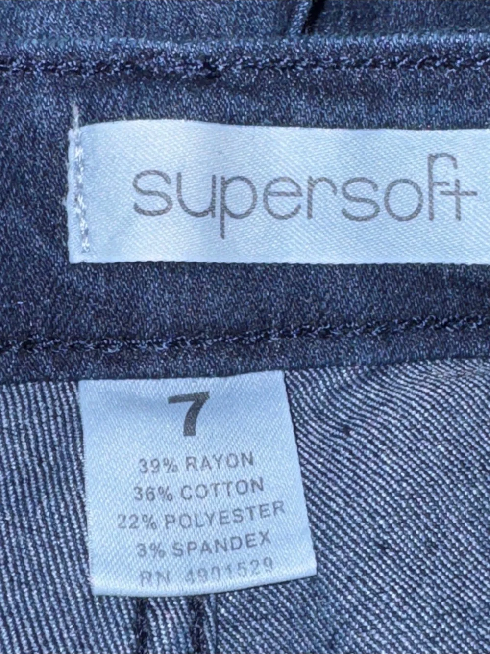 SUPER-SOFT Lace-Up Dark Blue Flare Jeans for Women- size 7